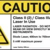 Laser Warning Sign Class 2 (5-pack)